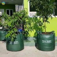 Bolsa de Cultivo Resistente de Alta Calidad de 100L, Resistente a los Rayos UV, con 4 Asas, para Verduras, Frutas, Jardinería y Agricultura