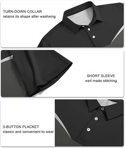 Polos de Manga Corta para Hombre, Camisetas Casuales de Golf y Tenis que Absorben la Humedad - Product Image 4