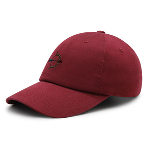 Casquette de baseball unisexe 6 panneaux marron avec logo arc et flèche brodé, ajustable, en sergé de coton, décontractée pour adulte - Product Image 5