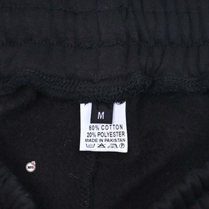 Mens Black Cotton Sweatpants <b>Elastic</b> Waist Drawstring <b>Lace</b> Casual Lightweight Printed Knitted Joggers Autumn Custom Logo - Product Image 6