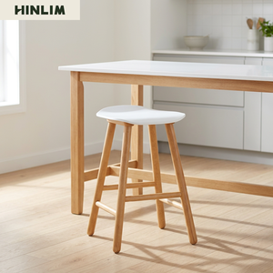 Modern Contemporary Wood Counter Height Chair with Ergonomic Seat Durable Design for Living Room <b>Stool</b> & Ottoman Use in Hotel - Product Image 5
