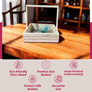 Wood <b>basket</b>, wooden <b>basket</b>, wood storage <b>basket</b>, wooden storage <b>basket</b>, wood <b>basket</b> organizer, - Product Image 2