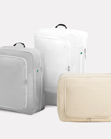 Lot de 4 cubes de rangement légers en nylon avec fermeture éclair pour bagages de voyage et organisation des vêtements dans la valise