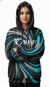 เสื้อฮู้ดดี้โอเวอร์ไซส์สไตล์ลำลองสำหรับทุกเพศ พร้อมดีไซน์พิมพ์ลายแบบซับลิเมชั่นความละเอียดสูง สำหรับแฟชั่นไลฟ์สไตล์ - Product Image 2