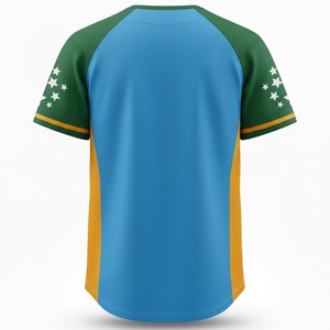 Último Diseño de Camiseta de Béisbol para Hombre, 100% Poliéster, Logotipo Personalizado, Impresión Digital, Transpirable, Color Sólido, Talla Personalizada, Precio Económico en Línea - Product Image 5