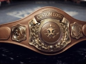 Custom Logo High Quality 3cm Thickness Unisex Martial Arts Championship Boxing <b>Belt</b> PU Leather <b>Gold</b> Tone Training Award <b>Belt</b> - Product Image 6