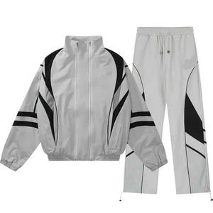 High Quality Custom Logo Jogging <b>Wind</b> <b>Breaker</b> Tracksuit Sets Half Zip up Men Oversized Nylon Windbreaker Tracksuit for Men's - Product Image 3