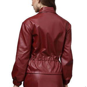 Chaqueta de cuero para mujer que proporciona una sensación cálida y un diseño moderno para uso en exteriores y casual. Chaquetas para mujer. - Product Image 5