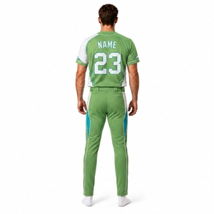 ชุดยูนิฟอร์มเบสบอลแบบขายส่งสั่งทำพิเศษ เสื้อและกางเกงสำหรับผู้ชาย กระดุมเต็มตัว ลายพิมพ์แบบซับลิเมชั่น ชุดกีฬาสำหรับทีม รับผลิตแบบ OEM แบรนด์ส่วนตัว - Product Image 2