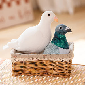 Peluche de pigeon de 20 cm, jouet en peluche réaliste, adorable pigeon domestique en peluche, cadeau pour les enfants, anniversaire, Noël - Product Image 3
