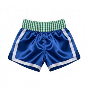 Traditional Style Satin Embroidered Fight <b>Short</b> For Muay Thai With Customizable Front Blank <b>Patch</b> For Authentic Muay Thai <b>Shorts</b> - Product Image 5