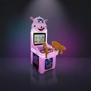Machine de jeu d'arcade à tir avec pistolet à monnayeur pour 2 joueurs, simulateur de tir vidéo rose avec personnage de dessin animé pour enfants - Product Image 4