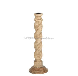 Bougeoir en bois d'acacia massif, manguier, meilleure qualité, lanternes décoratives de Noël, bocaux, bougeoirs pour dessus de table - Product Image 4