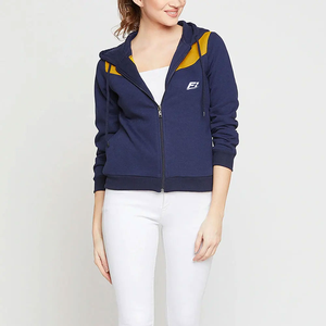 <b>Women</b>’s Zip Up Hooded <b>Jacket</b> Casual Sportswear Lightweight Color Block Full Zip Sweatshirt <b>Jacket</b> OEM ODM Wholesale Manufacturer - Product Image 1