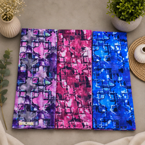 Toub Geométrico Artístico |   Tela Africana 100% Algodón Voile Estampada Digitalmente Sin Costuras para Mujer, Prenda Tradicional Étnica y Cultural - Product Image 1