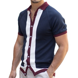 2025 Golf con logotipo personalizado para polos para hombres de secado rápido y transpirable patrón sólido de talla grande suministro ODM - Product Image 3