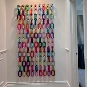 Décoration murale en chaîne de résine artisanale, design de maillons décoratifs en acrylique pour un style artistique de la maison - Product Image 1