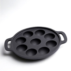 Pre-Seasoned Eco-Friendly Modern Seven Hole <b>Pan</b> Fried <b>Egg</b> Cast Iron Non-Stick Breakfast Frying <b>Pan</b> Gas Induction Ready 2-Side - Product Image 2