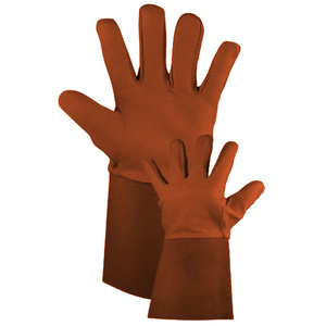 Most Popular Heavy Duty Industrial Safety <b>Gloves</b> TIG Welding <b>Long</b> Cuff Goat Grain Cow Split Leather Anti-Cut Hand Protection - Product Image 6