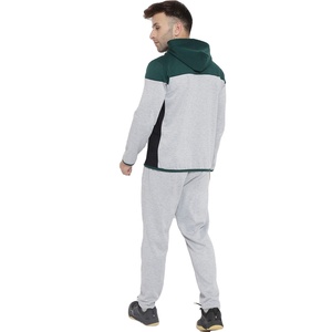 Fashion Sportswear Men's Custom Brand Logo 2 <b>Pc</b> Zip up Cotton Tracksuit Sweatsuit Jogger Suit Men Track Suit <b>Set</b> - Product Image 5
