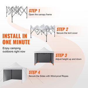 Carpa Plegable Portátil de 10x10 Pies con Paredes Laterales Extraíbles, Gazebo Instantáneo con Bolsa con Ruedas, Resistente a los Rayos UV e Impermeable - Product Image 4