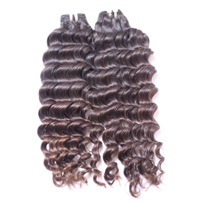 Extensiones de Cabello Ondulado Profundo, Color Negro Natural, 100% Cabello Humano Virgen, Doble Trama, Sin Enredos, Sin Caída, Venta al Por Mayor - Product Image 1