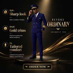 Servizio OEM, Prezzo Conveniente, Tessuto Misto Poliestere, Uniformi Professionali Unisex per Piloti e Assistenti di Volo - Product Image 6
