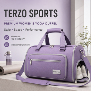 TERZO SPORTS Purple Oxford Gym Duffel <b>Bag</b> 20-<b>30L</b> with Adjustable Strap and Zipper Closure Unisex Casual Fitness <b>Bag</b> - Product Image 6