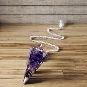 Pendentif Orgone en Agate, Pierre Précieuse Naturelle, Outil de Radiesthésie, Équilibre des Chakras Reiki, Énergie Feng Shui Écologique - Product Image 2