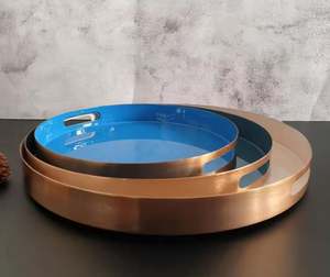 Nouvelle assiette et plateau ronds en émail couleur unie, impression personnalisée du logo, cadeau promotionnel - Product Image 3