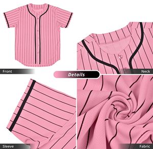 Sports Training and Casual Everyday Wear Oversized <b>Baseball</b> Jersey Top with Relaxed Fit for Street Style and Team Outfits - Product Image 4