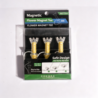 Support magnétique double pour tee de golf anti-perte, en plastique durable, avec logo personnalisé, accessoires de golf du fabricant