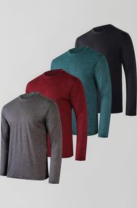 T-shirt de sport pour homme à manches longues en polyester, séchage rapide, respirant, anti-transpiration - Product Image 2