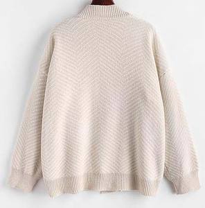 Suéter de Punto con Cuello en V en Color Contrastante, Transpirable, para Mujer, Dos Tonos, Moderno, con Bloques Geométricos - Product Image 6