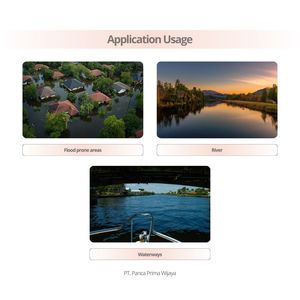 Système d'alerte précoce aux inondations de haute qualité, surveillance en temps réel, capteur de niveau d'eau ultrasonique, alarme |   Sirène de moteur avec lumière rotative - Product Image 6