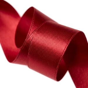 Cinta de Raso Roja de 25mm, de una Sola Cara, Paquete de 5 Rollos x 8m, para Mesas de Restaurante, Tarjetas de Menú, Adornos para Botellas, Decoración para Hostelería, EE. UU. - Product Image 1