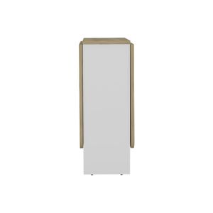 โต๊ะอาหารพับได้ Evart สีขาว/สีแมคคาเดเมีย สำหรับห้องนั่งเล่น โซลูชั่นที่หรูหราและประหยัดพื้นที่ - Product Image 1