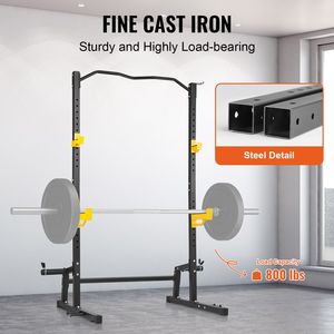 Supporto Pieghevole per Squat Multifunzionale con Gancio per Barra, per Conservazione Pesi, Regolabile per Uso Domestico - Product Image 4