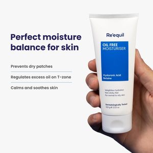 Crème hydratante sans huile RE EQUIL avec acide hyaluronique et bétaine |   Hydratant léger pour peaux grasses/combinaisonnelle |   100 g - Product Image 3