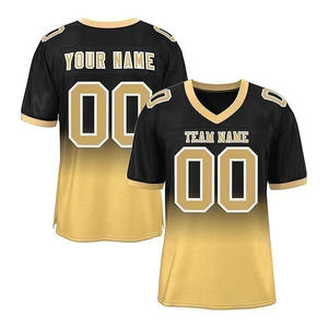 Jersey de Fútbol Americano Blanco Personalizado, Uniforme de Equipo con Nombre y Número Dorados, Camiseta Deportiva, Fabricante y Proveedor OEM - Product Image 6