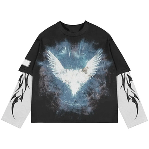 Nuevas Camisetas Oversize de Diseño Holgado en Color Liso con Hombros de Doble Hilo de Algodón para Mujer y Hombre de Manga Corta - Product Image 4