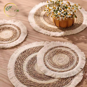 เสื่อปูโต๊ะปอกระเจาออกแบบตามสั่งแผ่นรองจานทำมือเป็นมิตรกับสิ่งแวดล้อมสำหรับร้านค้าปลีกและของตกแต่งบ้าน - Product Image 2