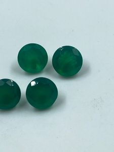 Onyx vert foncé naturel, rond, non taillé, 4 pièces, 7,99 carats, 8 mm, pour la fabrication de bijoux - Product Image 4