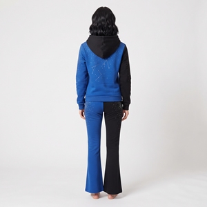 Conjunto de 2 Piezas de Algodón para Mujer, Diseño Personalizado, Invierno, con Pedrería, Dos Tonos, Sudadera y Pantalones, Ropa Casual Transpirable - Product Image 2