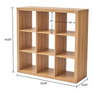 9-<b>Cube</b> Storage Organizer <b>Light</b> Honey Finish - Product Image 5