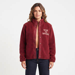 Veste polaire Sherpa zippée pour femme – Chaude et tendance pour l'hiver – Blouson polaire Sherpa haute performance pour femme - Product Image 6