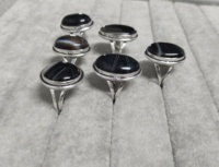 Boule ovale en agate Suleimani noire de qualité supérieure, polie, en pierre naturelle, avec sculpture d'ombre, pour décoration intérieure MIEN