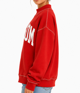 Sudadera de cuello alto holgada de manga larga para mujer, estilo casual minimalista, ideal para invierno 2026 - Product Image 3
