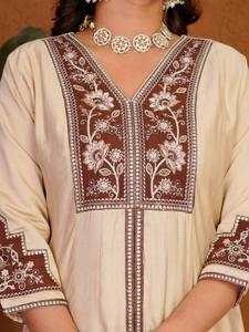 Designer Multi-Thread Embroidery Anarkali Suit Set for Festive & Wedding Wear - Product Image 5