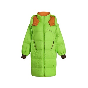 Hooded Quilted Waterproof <b>Bubble</b> Jacket Black Full Sleeve Winter Windproof Cotton Shell Knitted Fabric Polyester Filling Stand - Product Image 1